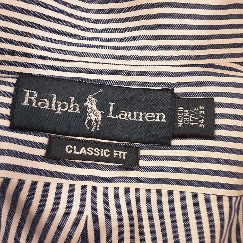RALPH LAUREN MENS LONG SLEEVE BUTTON UP SHIRT SIZE 17